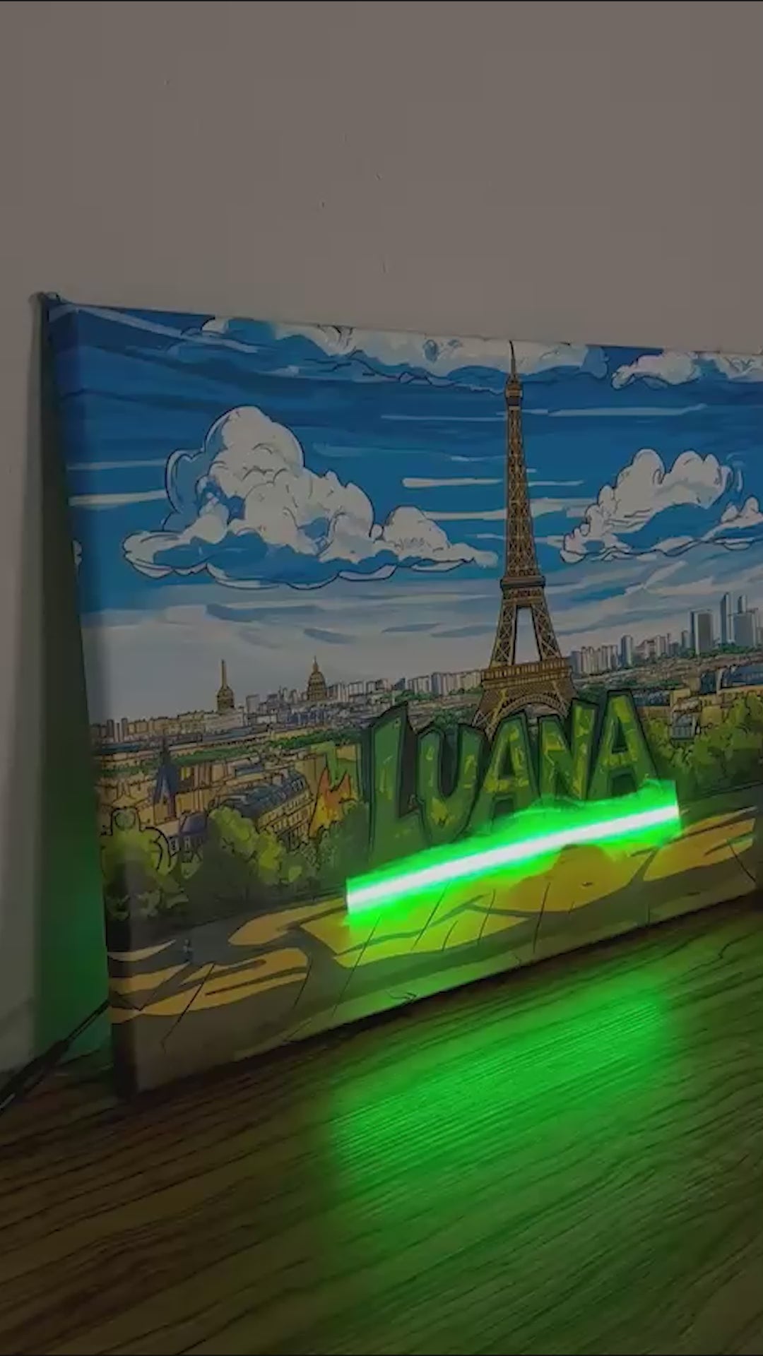 Personalisierte Kunst Kinderzimmer | Bild mit Name im Graffitistyle
